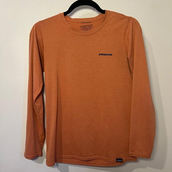 Women's Long-Sleeved Capilene® Cool Daily Graphic Shirt - Waters, Orange - Picture 1 of 2